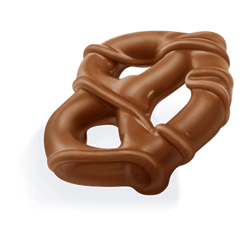 Milk chocolate covered pretzel