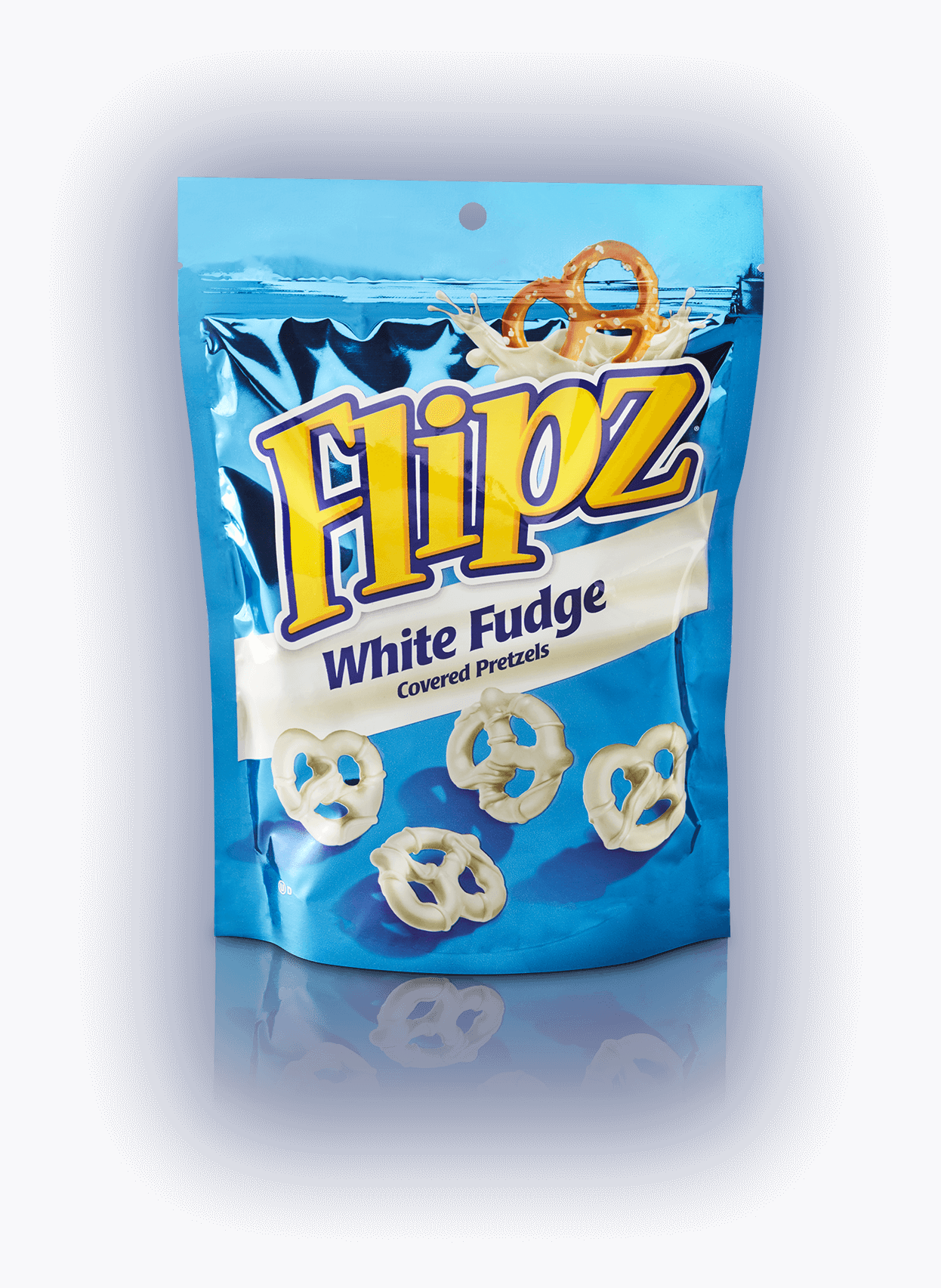 Bag of white fudge covered pretzels