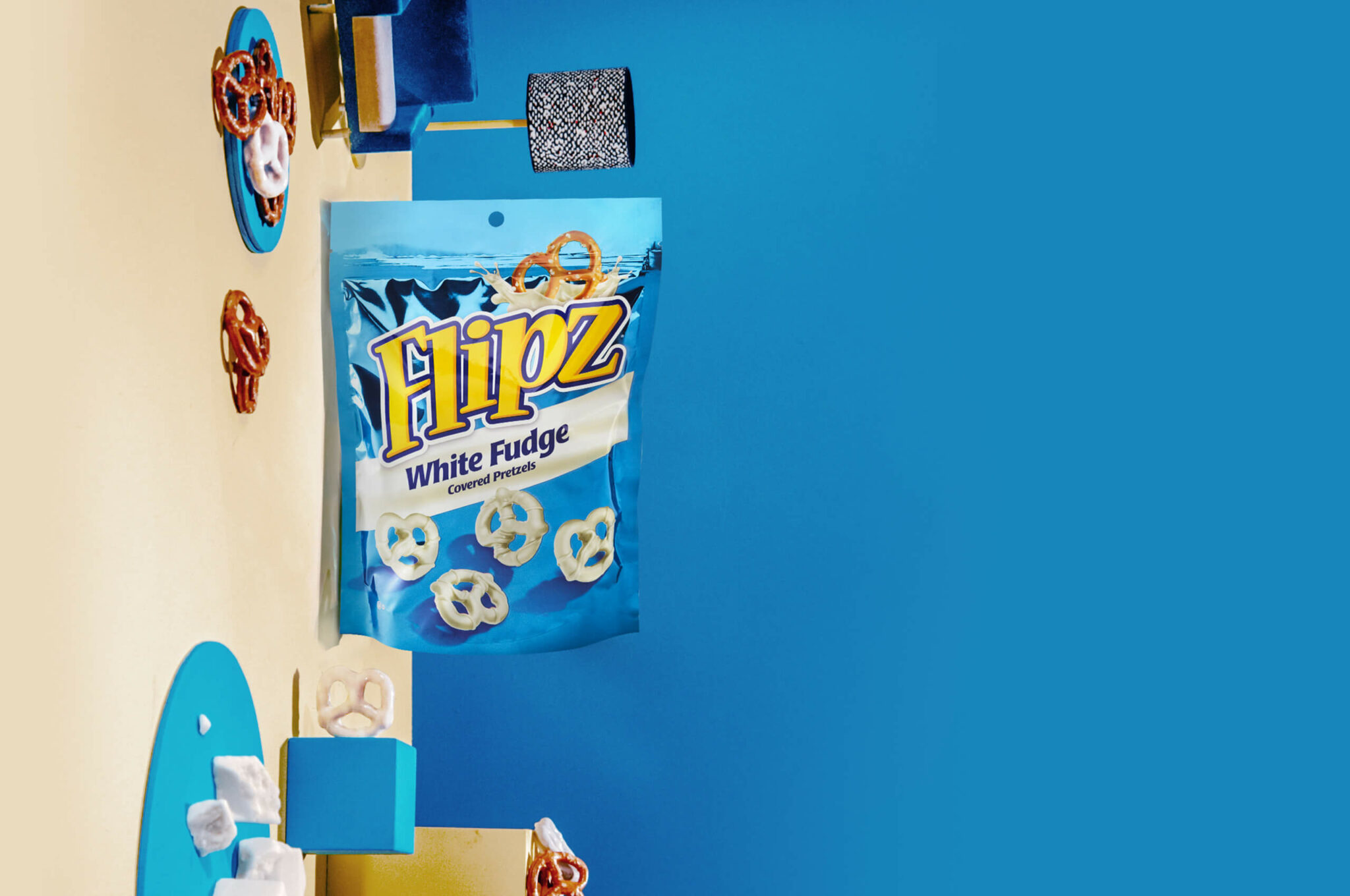 Bag of flipz white fudge pretzels